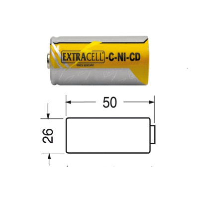 BATTERIA NI-CD 1/2 TORCIA...